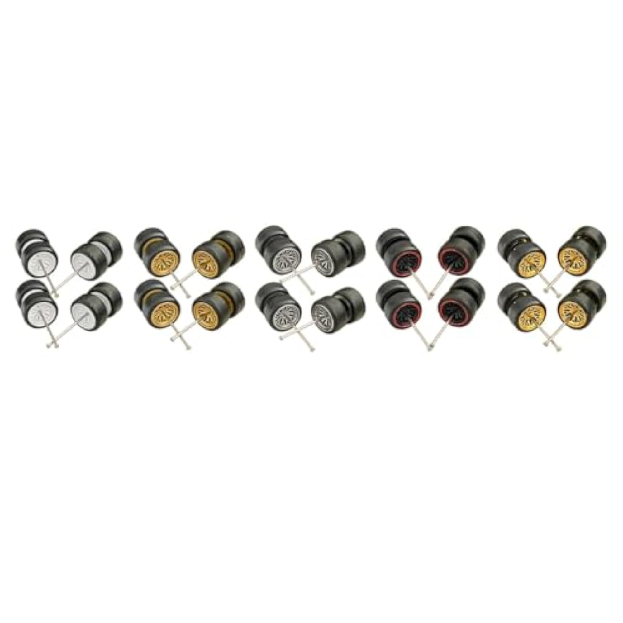 8X 1/64 Scale White Simulation Model Car Wheels